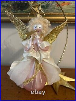 Christopher Radko Herald Song Retired Pink Angel Ornament, Retired C. 1998