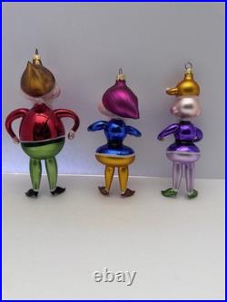 Christopher Radko Hi Ho Trio Ornaments Lot Of 3 Christmas Italian