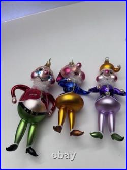 Christopher Radko Hi Ho Trio Ornaments Lot Of 3 Christmas Italian