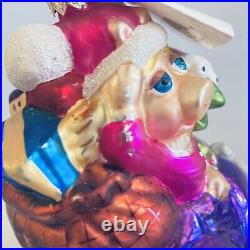 Christopher Radko Home For The Holidays Ornament Miss Piggy & Kermit 1999 Flaw