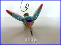 Christopher Radko Humming A Christmas Tune Hummingbird Ornament Holiday Rare