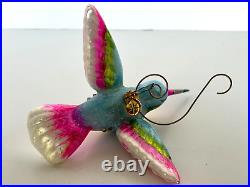 Christopher Radko Humming A Christmas Tune Hummingbird Ornament Holiday Rare