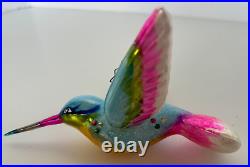 Christopher Radko Humming A Christmas Tune Hummingbird Ornament Holiday Rare