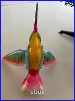 Christopher Radko Humming A Christmas Tune Hummingbird Ornament Holiday Rare