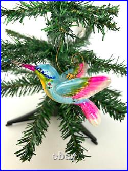 Christopher Radko Humming A Christmas Tune Hummingbird Ornament Holiday Rare