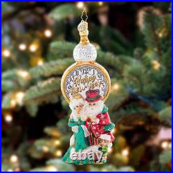 Christopher Radko IN WITH THE NEW -January- New Years Ornament Of The Month 1021