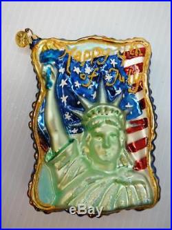 Christopher Radko Independence Greetings Postcard Ornament RARE Retired (GS23)