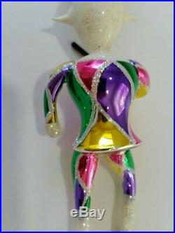 Christopher Radko Italian Blown Glass Ornament DANCING HARLEQUIN 1993