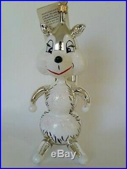 Christopher Radko Italian Blown Glass SILVER SQUIRREL 1997 Vintage Ornament