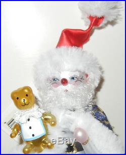 Christopher Radko Italian Christmas Ornament With Toys & Bears Santa
