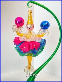 Christopher Radko Italian Glass Christmas Ornament CLOWN AROUND 96-047-0 Christopher Radko Italian Glass Christmas Ornament CLOWN AROUND 96-047-0