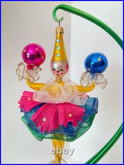 Christopher Radko Italian Glass Christmas Ornament CLOWN AROUND 96-047-0 Christopher Radko Italian Glass Christmas Ornament CLOWN AROUND 96-047-0