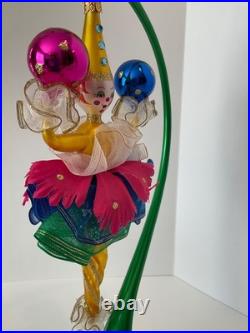 Christopher Radko Italian Glass Christmas Ornament CLOWN AROUND 96-047-0