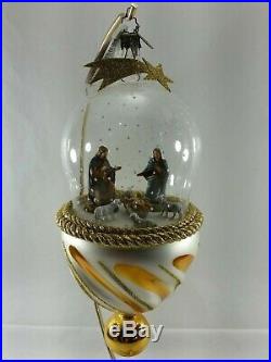 Christopher Radko Italian Glass Ornament BETHLEHEM BLESSED 2005 Nativity Globe