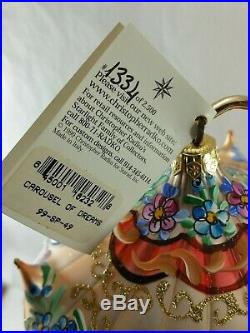 Christopher Radko Italian Glass Ornament CAROUSEL OF DREAMS #1334 of 2500