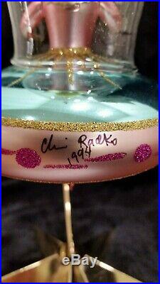 Christopher Radko Italian Glass SIGNED! Ornament ANGEL ON BOARD 1994