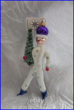 Christopher Radko Italian Winter Skater Ornament Purple Hat