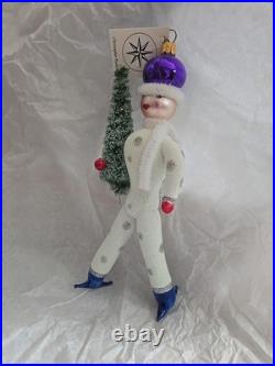 Christopher Radko Italian Winter Skater Ornament Purple Hat