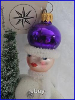 Christopher Radko Italian Winter Skater Ornament Purple Hat