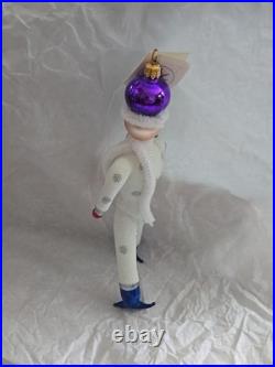 Christopher Radko Italian Winter Skater Ornament Purple Hat