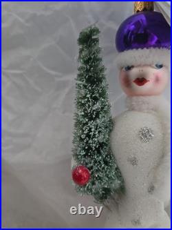 Christopher Radko Italian Winter Skater Ornament Purple Hat