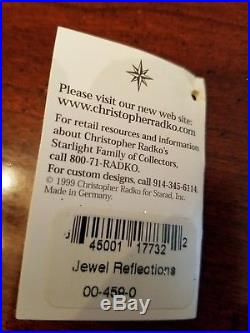 Christopher Radko JEWEL REFLECTIONS Vintage Finial/Ball Glass Reflector Ornament