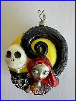 Christopher Radko Jack & Sally 15th Anniversary Ornament LE Disneyland READ