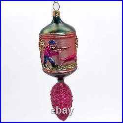 Christopher Radko Jagermeister Deer Hunter Pine Cone Christmas Ornament