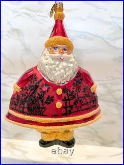 Christopher Radko Jolly Santa Ornaments, Lot of 3
