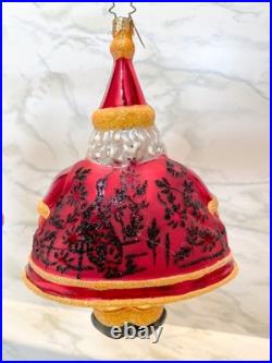Christopher Radko Jolly Santa Ornaments, Lot of 3