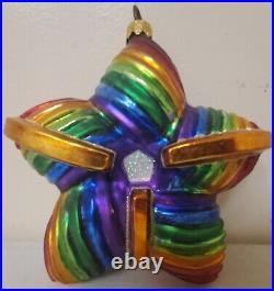 Christopher Radko Kennedy Center Rainbow Honor Star Holiday Ornament (No Tags)