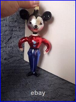 Christopher Radko, Kissing Cousins, Mickey Minnie Mouse Ornament With Box