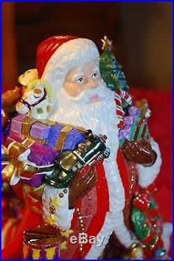 Christopher Radko Kris Kringle Santa Claus, Bag of Toys, Ornaments Cookie Jar