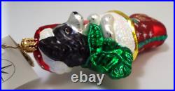 Christopher Radko Kyla Claus Border Collie Dog Christmas Glass Ornament With Tag Christopher Radko Kyla Claus Border Collie Dog Christmas Glass Ornament With Tag