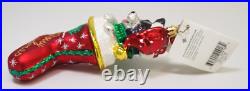 Christopher Radko Kyla Claus Border Collie Dog Christmas Glass Ornament With Tag