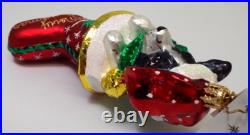 Christopher Radko Kyla Claus Border Collie Dog Christmas Glass Ornament With Tag