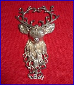 Christopher Radko LTD Edition 925 Sterling Silver Regal Reindeer Pin Ornament