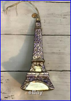 Christopher Radko La Tour Eiffel Ornament Used