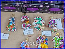 Christopher Radko Little Gems 12 Days Of Christmas Ornaments 1-12 Complete Set