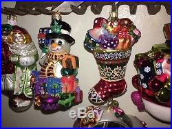 Christopher Radko Lot Of 6 Ornaments Ice Skaters VW Bug Snowman Christmas Santa