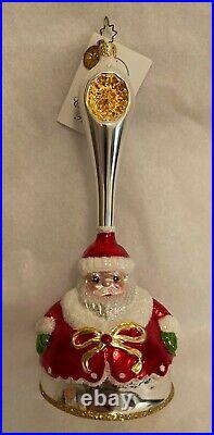 Christopher Radko MC Round About Santa 1012031. 2005. 7.5. New with tag & charm