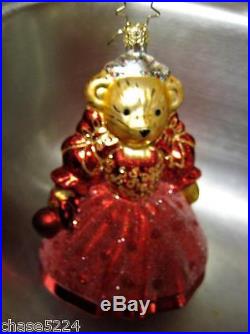 Christopher Radko MUFFY BEAR YULE JEWEL BALL Ornament Christmas Yule ELEGANT