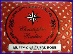 Christopher Radko MUFFY CHRISTMAS ROSE Ornament 2013 red roses stocking toy