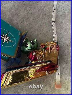 Christopher Radko Merry Martian 2005 Alien Car Christmas Ornament Box And Tags