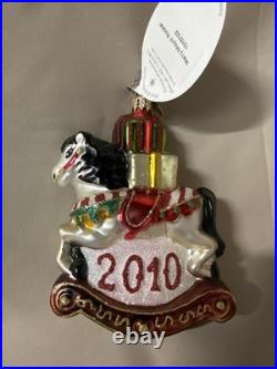 Christopher Radko Merry Mount Rocket VTG Ornament Horse 2010