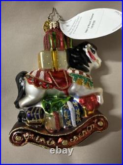 Christopher Radko Merry Mount Rocket VTG Ornament Horse 2010