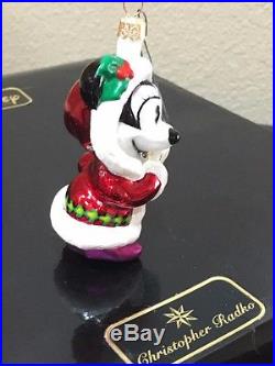 Christopher Radko Mickey and Friends Snowball Fun Disney Christmas Ornament