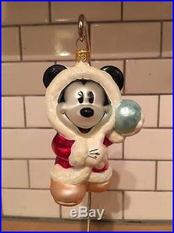 Christopher Radko Mickey and Friends Snowball Fun Disney Christmas Ornaments LE