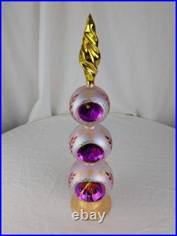 Christopher Radko Midas Touch Lilac 99-917 RARE Triple Reflector Pristine Finial Christopher Radko Midas Touch Lilac 99-917 RARE Triple Reflector Pristine Finial