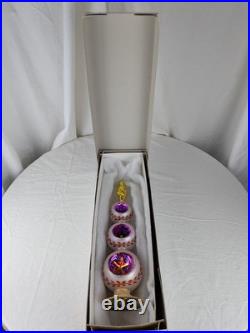 Christopher Radko Midas Touch Lilac 99-917 RARE Triple Reflector Pristine Finial